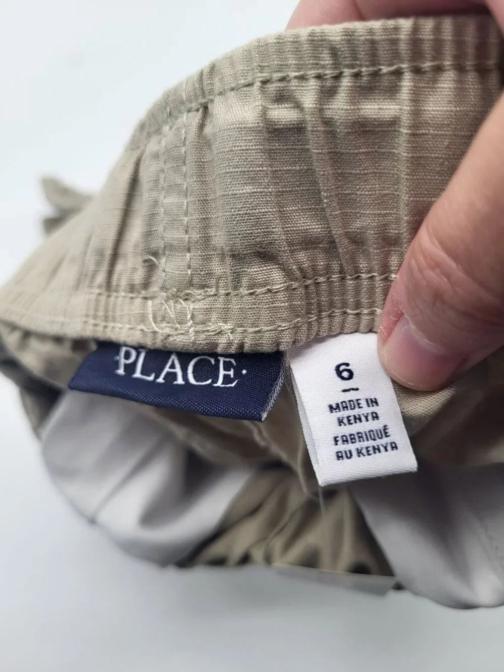 The Children's Place Boy's SZ 6 Khaki Pull On Cargo Shorts NWT